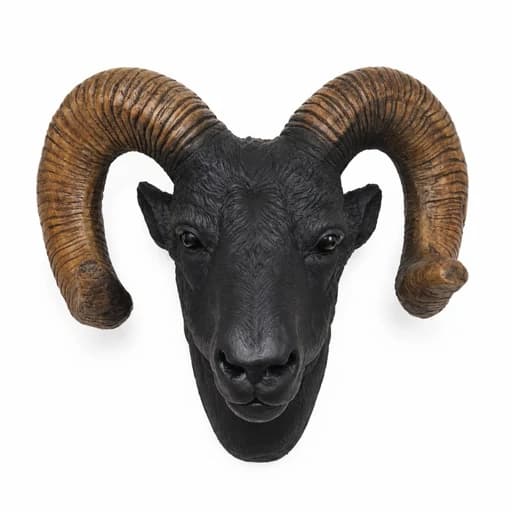 مجسمه دیوارکوب مدل قوچ شاخ دار کد D4 — تصویر ۳