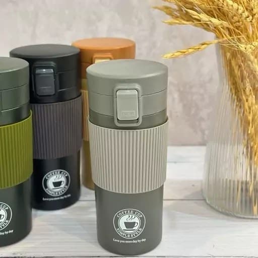 تراول ماگ دور سیلیکونی Tomotree کافه استایل کد 7658 — تصویر ۷