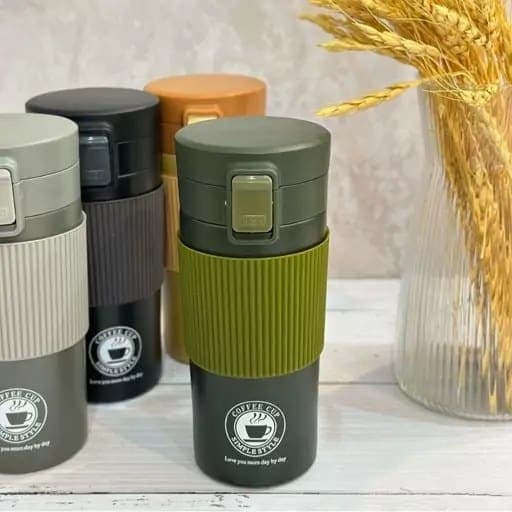 تراول ماگ دور سیلیکونی Tomotree کافه استایل کد 7658 — تصویر ۵