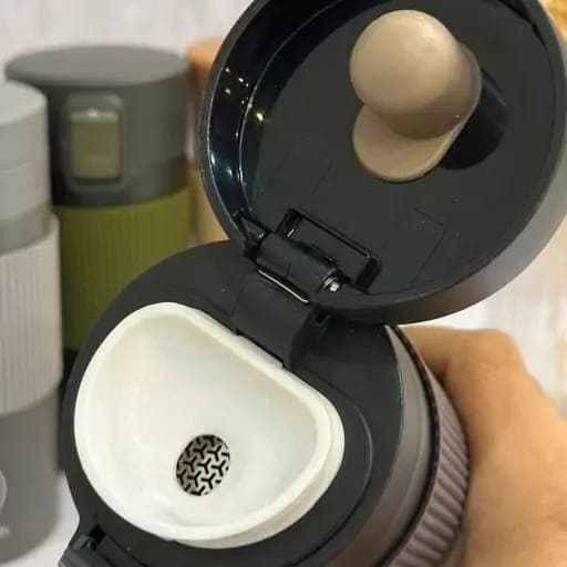 تراول ماگ دور سیلیکونی Tomotree کافه استایل کد 7658 — تصویر ۸