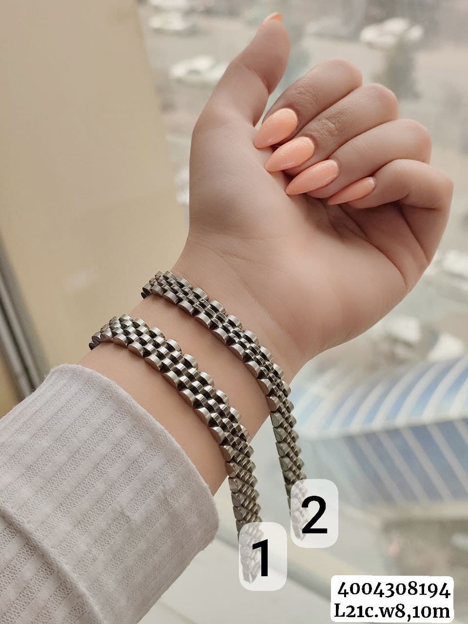 دستبند رولکس استیل (سیلور) مارک ژوپینگ کیفیت عالی رنگ ثابت کد 1217174
