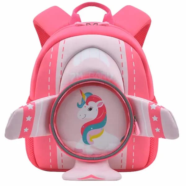 کوله پشتی مهد کودک طرح هواپیما یونیکورن برند ZM Baby کد 1214 — تصویر ۴