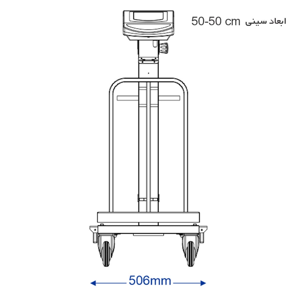 باسکول 200 کیلوگرم محک چرخدار استیل — تصویر ۱۲
