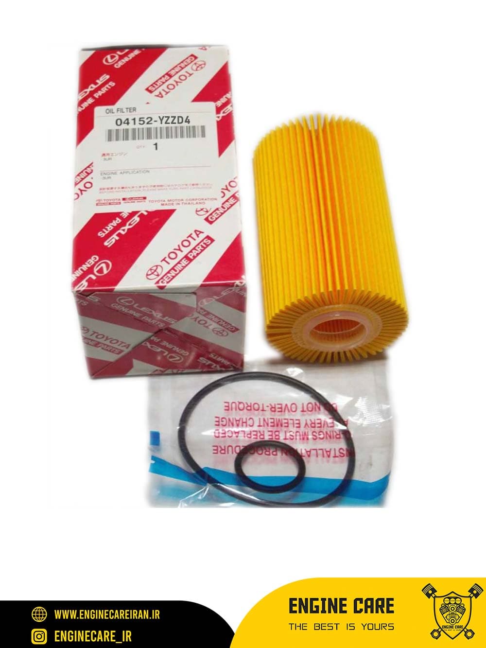 فیلتر روغن تویوتا مدل TOYOTA 04152-YZZD4 جنیون اصلی