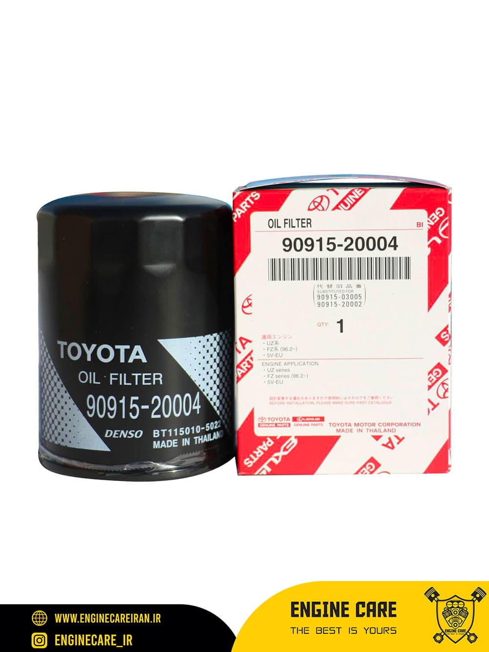 فیلتر روغن تویوتا مدل TOYOTA 90915-20004 جنیون اصلی — تصویر ۳