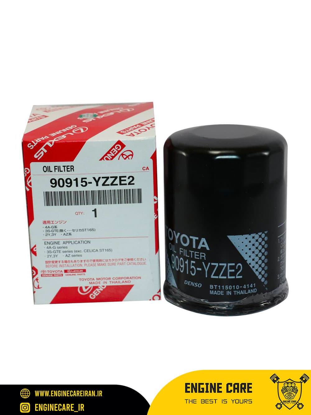 فیلتر روغن تویوتا مدل TOYOTA 90915-YZZE2 جنیون اصلی