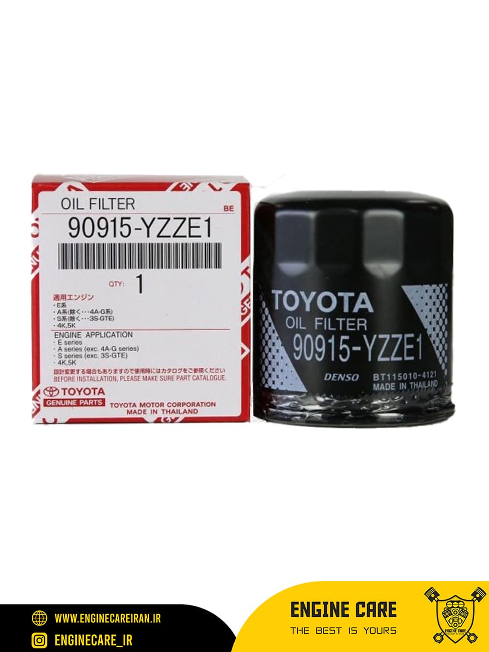 فیلتر روغن تویوتا مدل TOYOTA 90915-YZZE1 جنیون اصلی — تصویر ۲