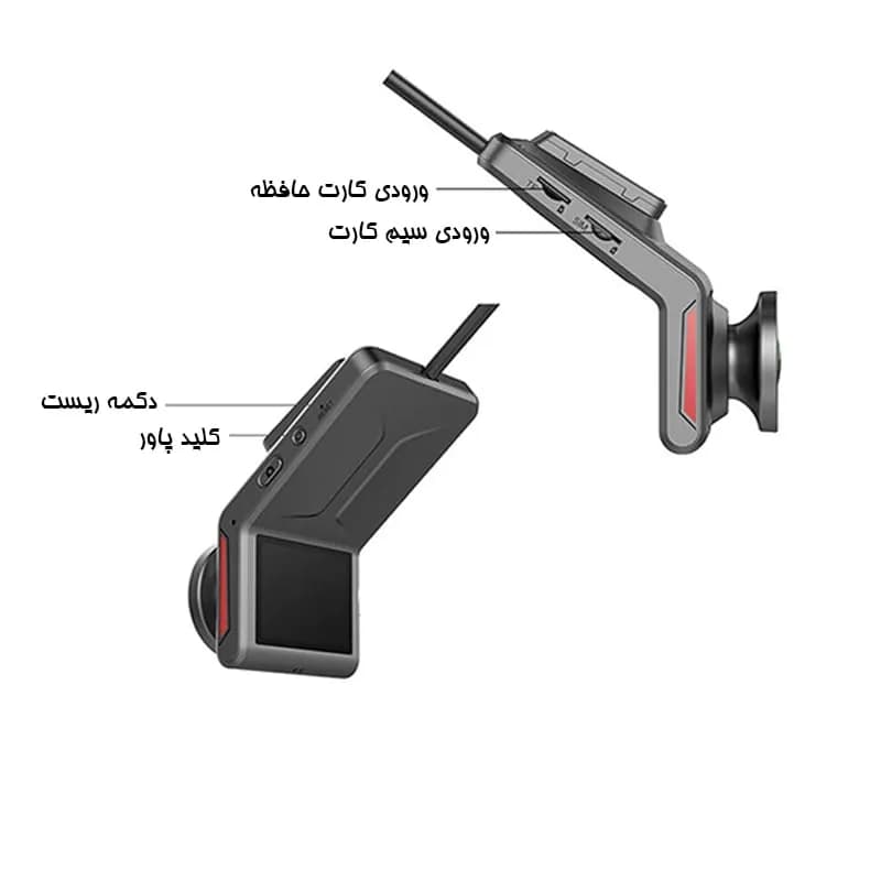دوربین ثبت وقایع خودرو 2 لنز GPS دار و سیم کارتی مدل wifi-K18 — تصویر ۱۱