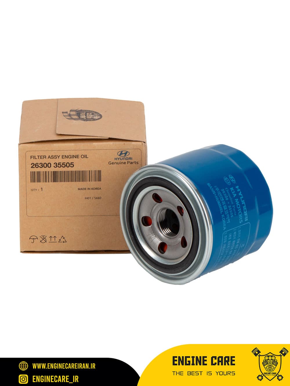 فیلتر روغن هیوندا/کیا اصلی مدل HYUNDAI 26300-35505