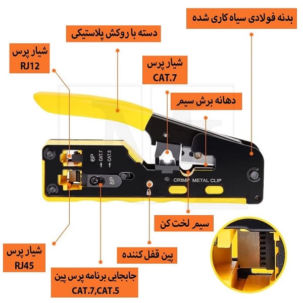 آچار شبکه سوکت زن میان گذر — تصویر ۶