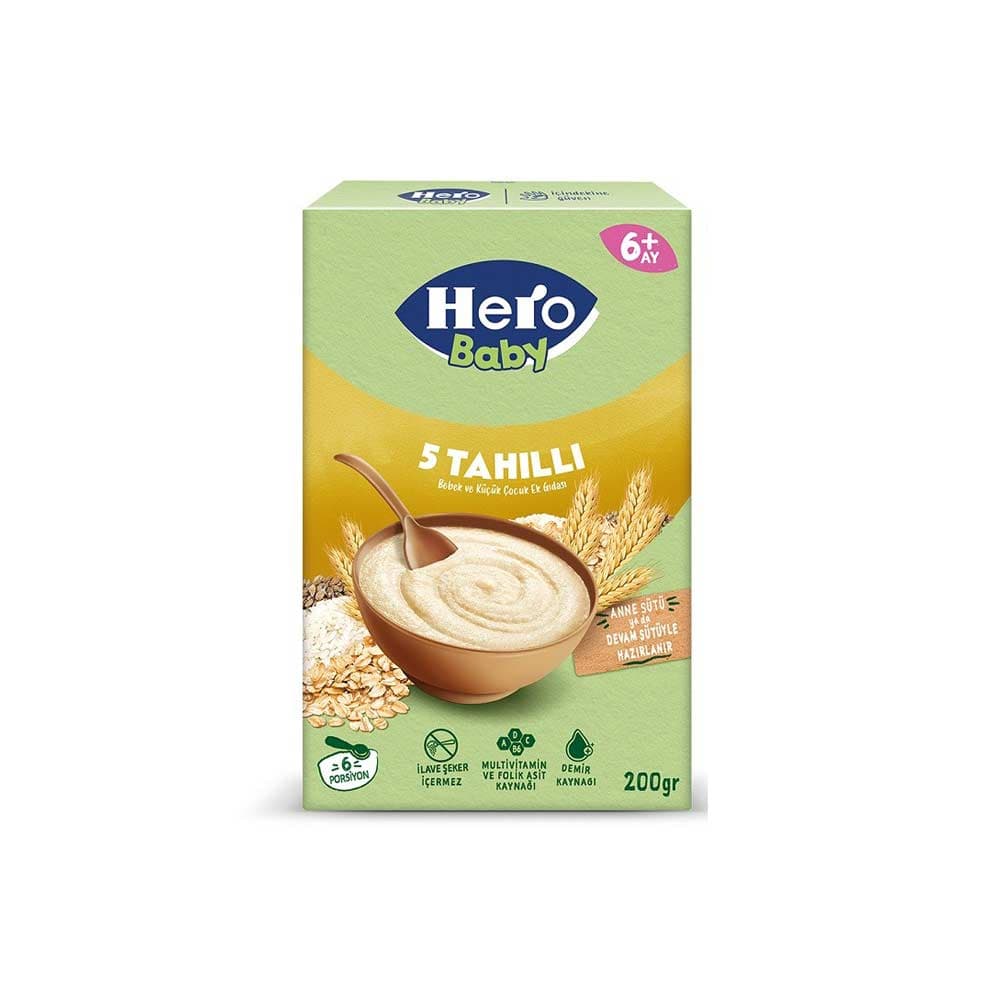 غذای کمکی پنج غله بدون شیر هرو بیبی Hero Baby