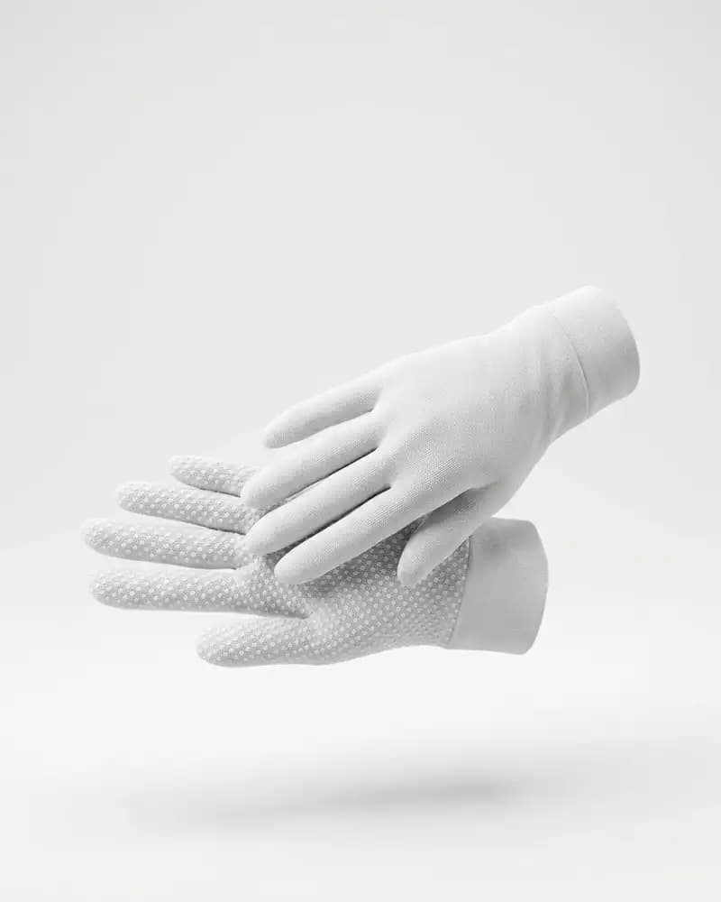 دستکش ریون تابستانی سفید — تصویر ۲