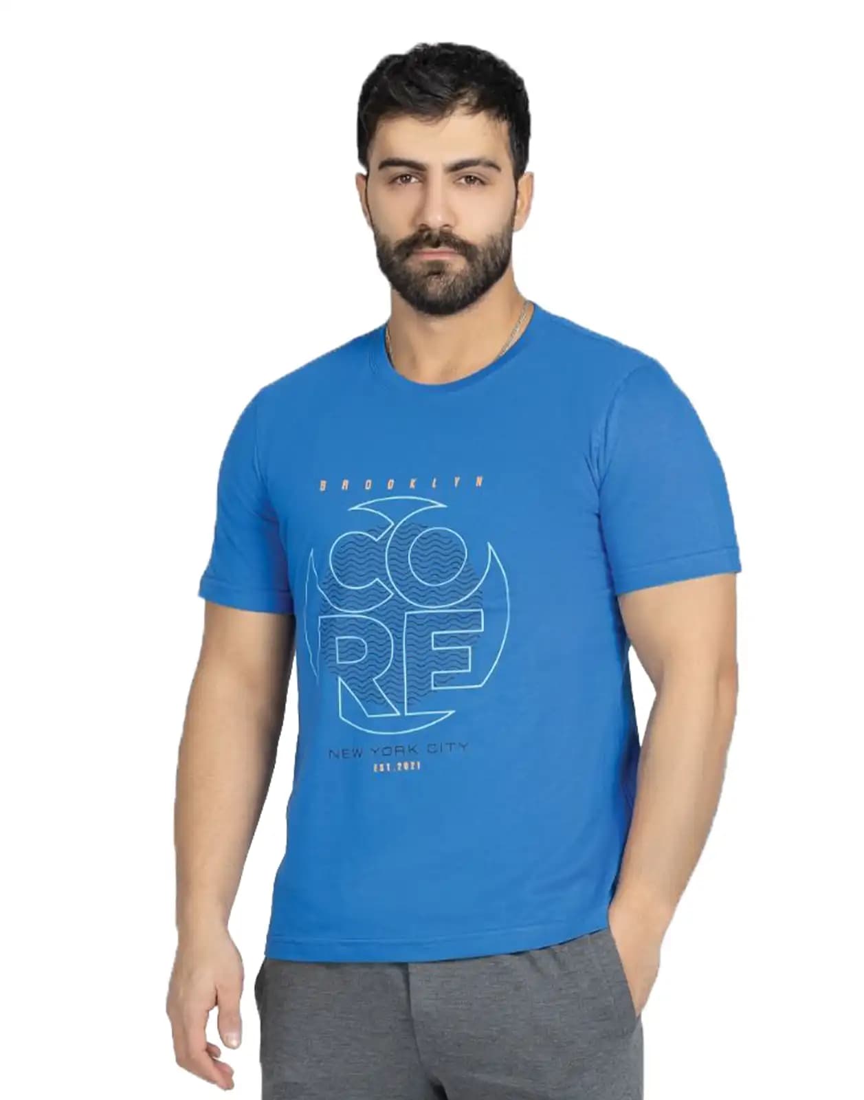 تیشرت راحتی مردانه نیم آستین طرح core سیلکا