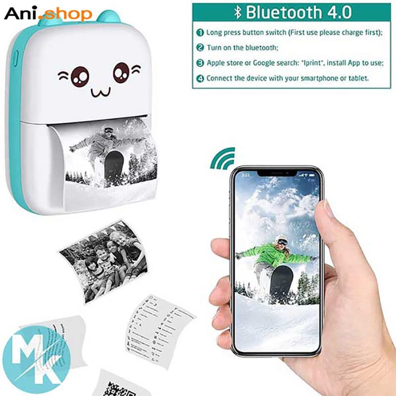 مینی پرینتر حرارتی قابل حمل ا Mini Printer — تصویر ۷