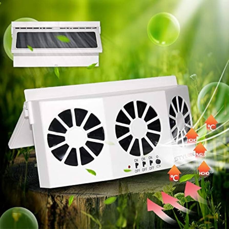 پنکه خورشیدی ماشین اsolar powered car ventilation fans