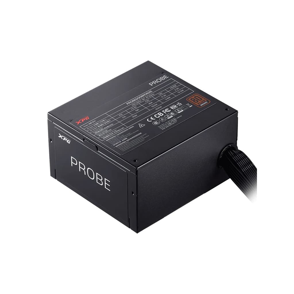 پاور کامپیوتر ای دیتا ایکس پی جی 600 وات مدل ADATA XPG PROBE 600W رنگ مشکی — تصویر ۶