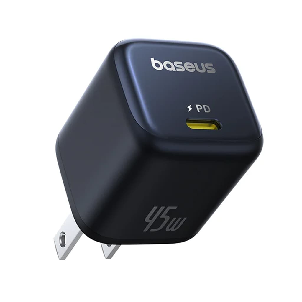 شارژر دیواری 45 وات بیسوس مدل BASEUS PICOGO FAST CHARGER 1C 45W رنگ مشکی