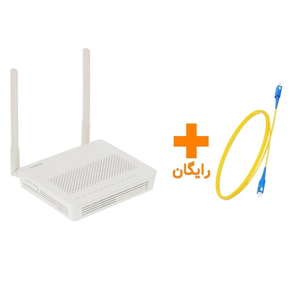 مودم روتر فیبر نوری هوآوی مدل HUAWEI HG8546MGM1 استوک رنگ سفید به همراه کابل فیبر رایگان
