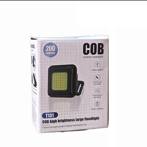 چراغ پیشانی و هدلایت شارژی COB کوچک مدل T131 — تصویر ۸