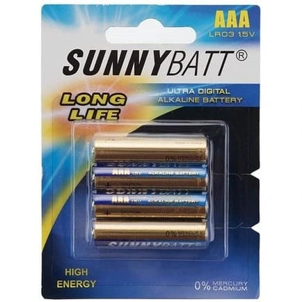 باتری قلمی اولترا آلکالاین Ultra Alkaline چهارتایی مارک SUNNYBATT — تصویر ۲