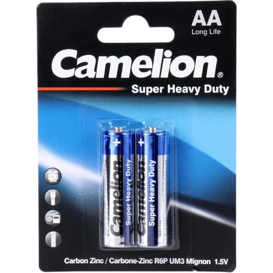 باتری قلمی Super Heavy Duty دوتایی مارک Camelion — تصویر ۲