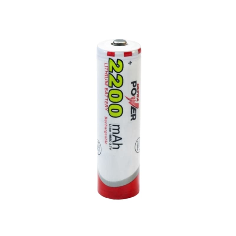 باتری لیتیوم یون 3.7V 2200mAh سایز 18650 مارک ULTRA POWER