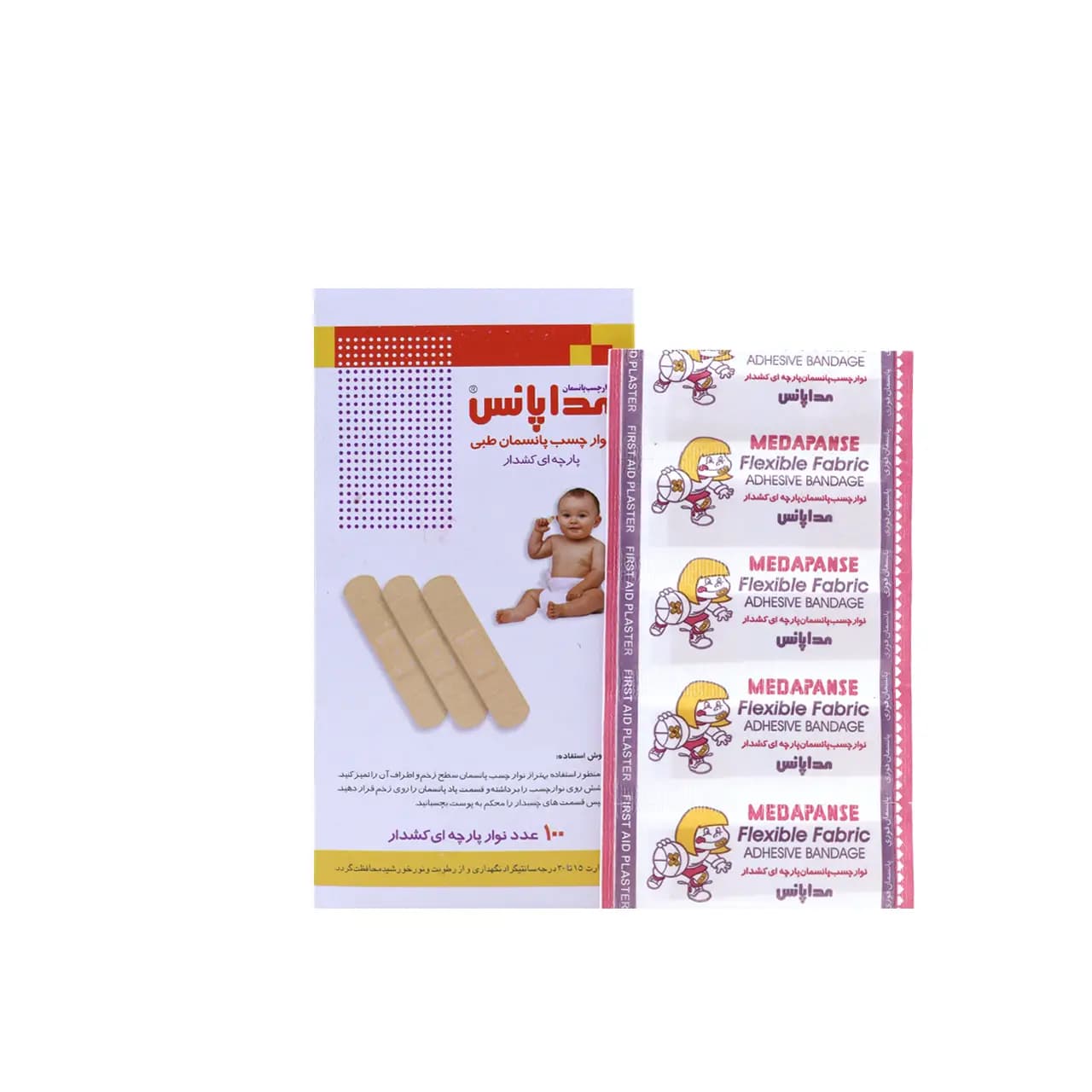 چسب زخم پارچه ای مداپانس 100 عدد