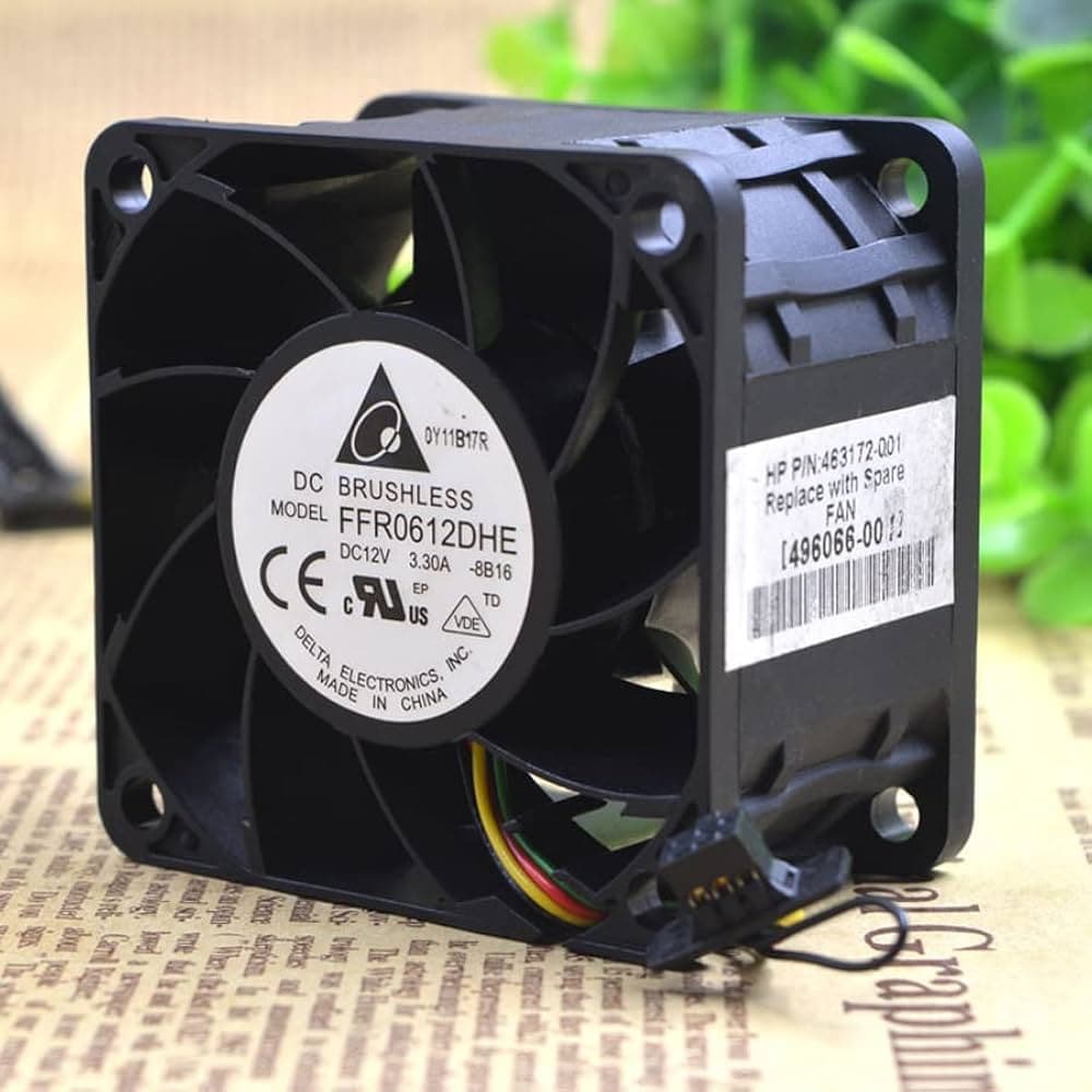 جت فن سرور 6X6X3.8 سانتیمتر 12 ولت 3.3 آمپر مارک DELTA مدل FFR0612DHE