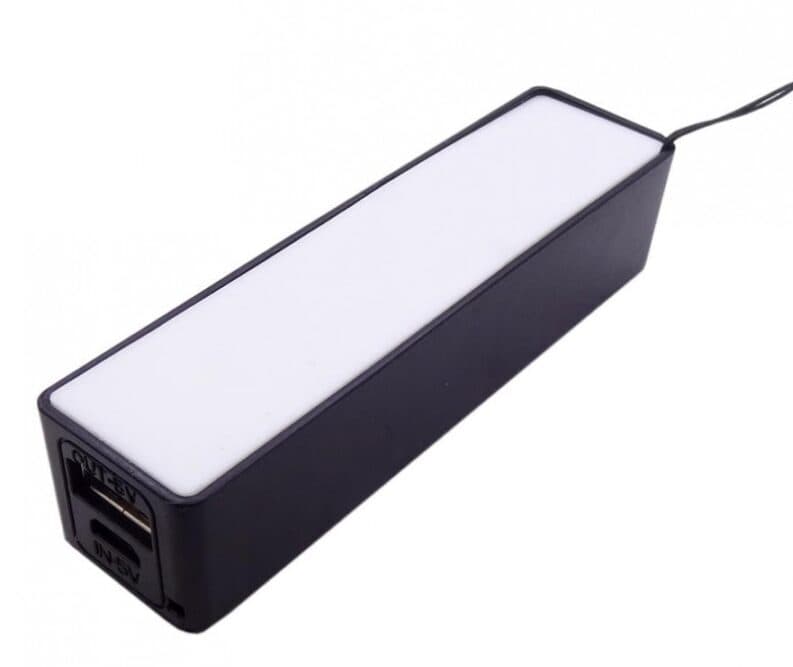 مینی کیس پاوربانک جیبی تک سل پلاستیکی دارای خروجی 5V 1A