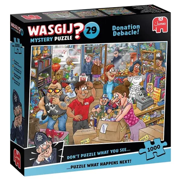 پازل 1000 تکه Wasgij Mystery جامبو طرح دردسر کمک‌های خیریه