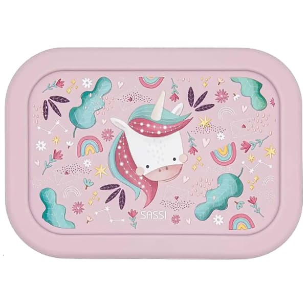 ظرف غذا سیلیکونی ساسی sassi طرح یونیکورن — تصویر ۴