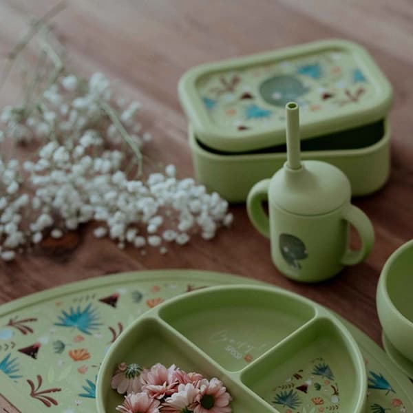 لیوان سیلیکونی نی دار ساسی Sassi طرح دایناسور — تصویر ۸