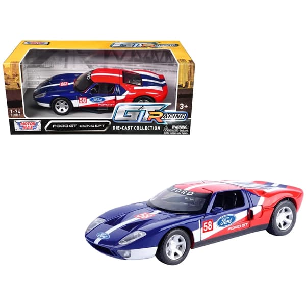 ماکت ماشین فلزی موتورمکس Motormax مدل 1:24 Ford GT Concept Racing — تصویر ۳