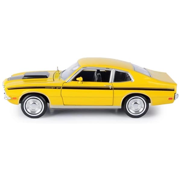 ماکت ماشین فلزی موتورمکس Motormax مدل 1:24 1971 Mercury Comet GT زرد — تصویر ۳