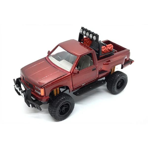 ماکت ماشین فلزی موتور مکس Motormax مدل 1:24 GMC Sierra GT Pickup Truck 1992 — تصویر ۱۲
