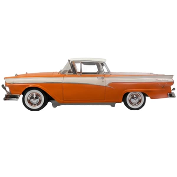 ماکت ماشین فلزی لاکی دایکست مدل 1957 Ford Ranchero Pickup Truck نارنجی — تصویر ۳