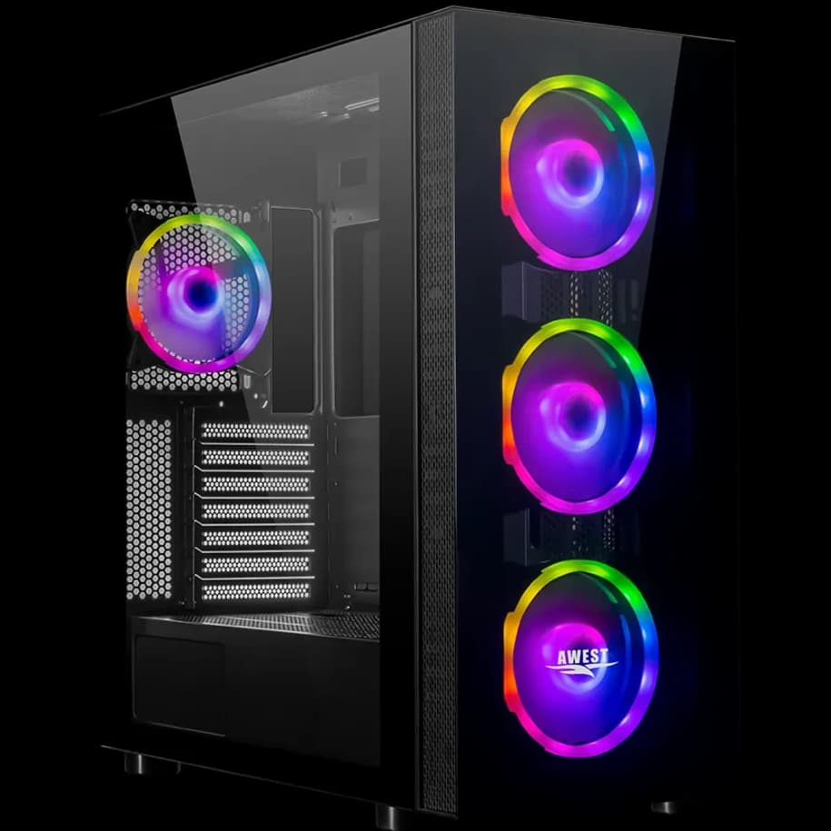 کیس کامپیوتر اوست GT AV301 MB RGB Mid Tower مشکی — تصویر ۶