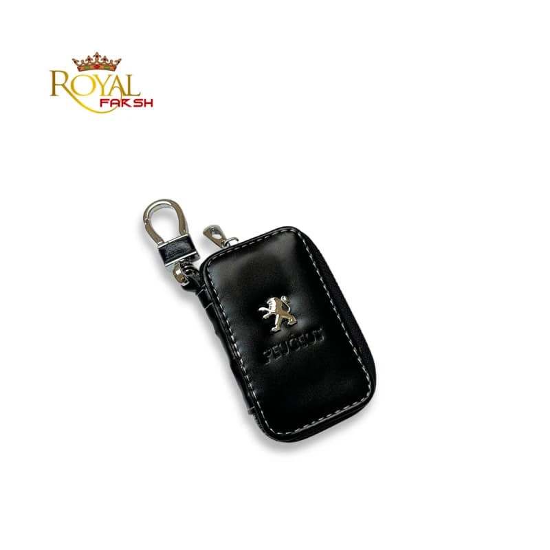 کیف ریموت پژو _ چرمی با لوگوی فلزی