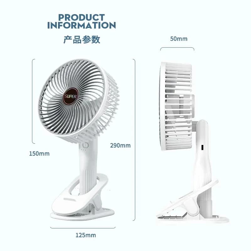 پنکه شارژی رومیزی و پایه‌دار Multi Function Desktop Fan — تصویر ۹