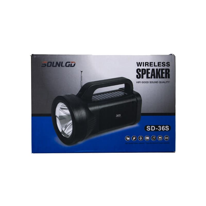 اسپیکر چراغ قوه دار+پنل خورشیدی-مدل SD-36S — تصویر ۱۰