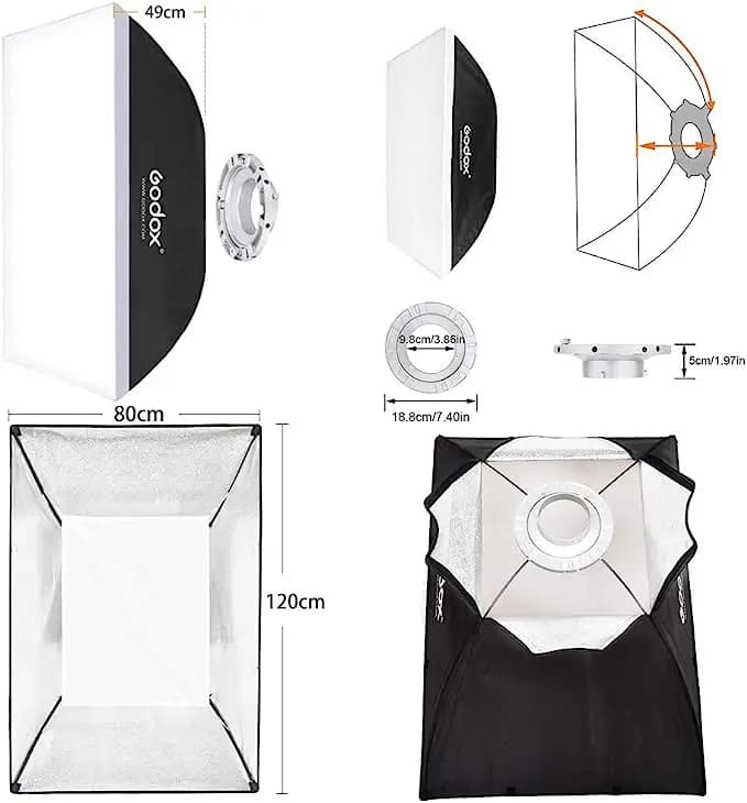سافت باکس گودکس با گرید Godox Softbox 80×120 — تصویر ۵