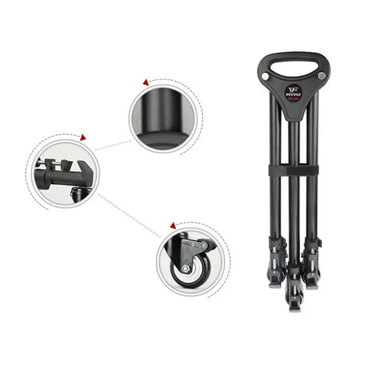 پایه دالی سه پایه ویفینگ Weifeng WT-800 Tripod Wheel — تصویر ۸