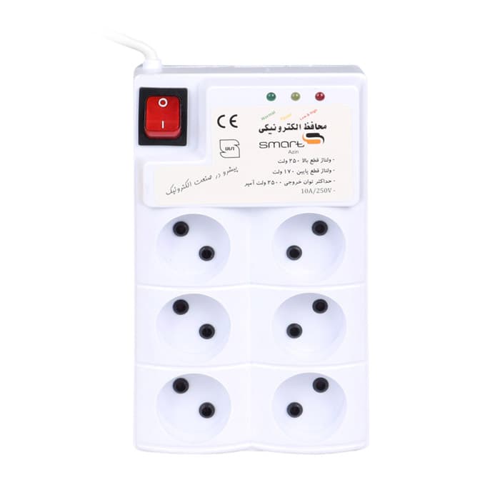 محافظ برق ۶ خانه ۳ متری کلید دار Smart 6030 — تصویر ۲