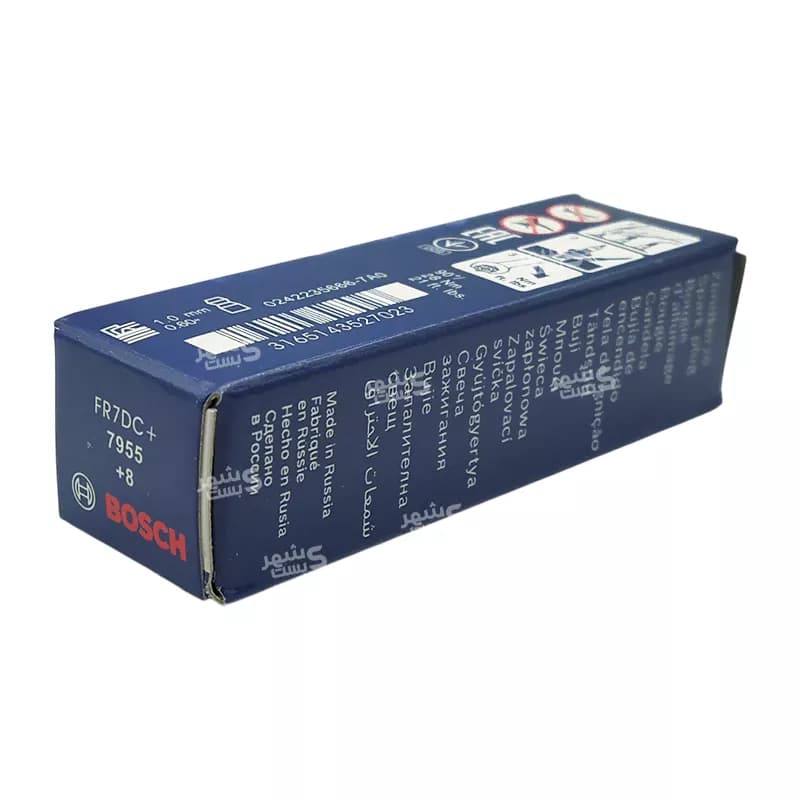 شمع خودرو تک پلاتین پایه کوتاه بوش BOSCH روسی مدل FR7DC+8 — تصویر ۸