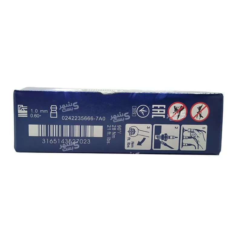شمع خودرو تک پلاتین پایه کوتاه بوش BOSCH روسی مدل FR7DC+8 — تصویر ۹
