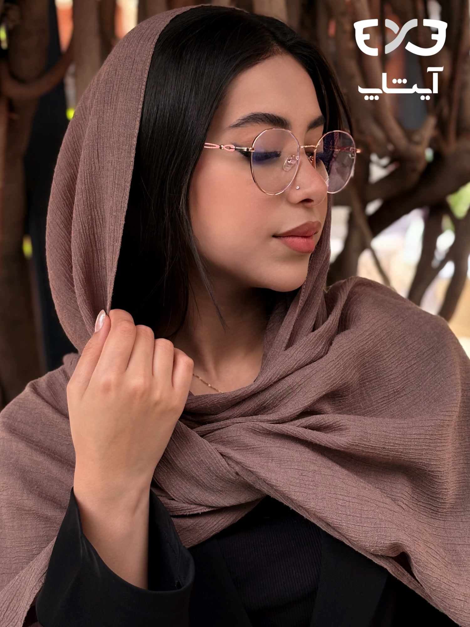 عینک کامپیوتر بلوکنترل FLEXIBLE کد2 رزگلد — تصویر ۹
