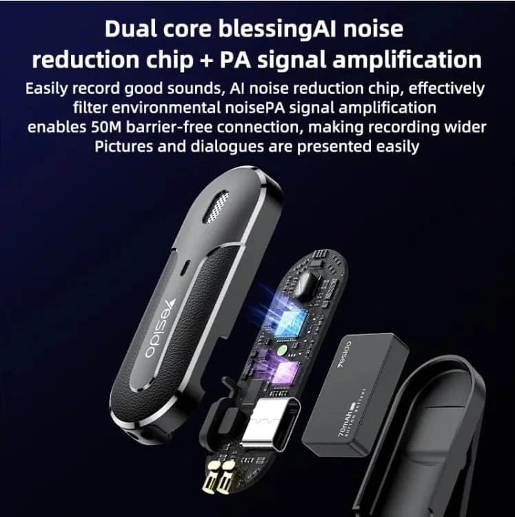 میکروفون یقه‌ای یسیدو Yesido Lavalier Mic KR17 (Type-C) — تصویر ۵