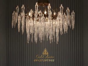لوستر کریستال مدل قندیلی وارداتی در انواع رنگبندی و سایز