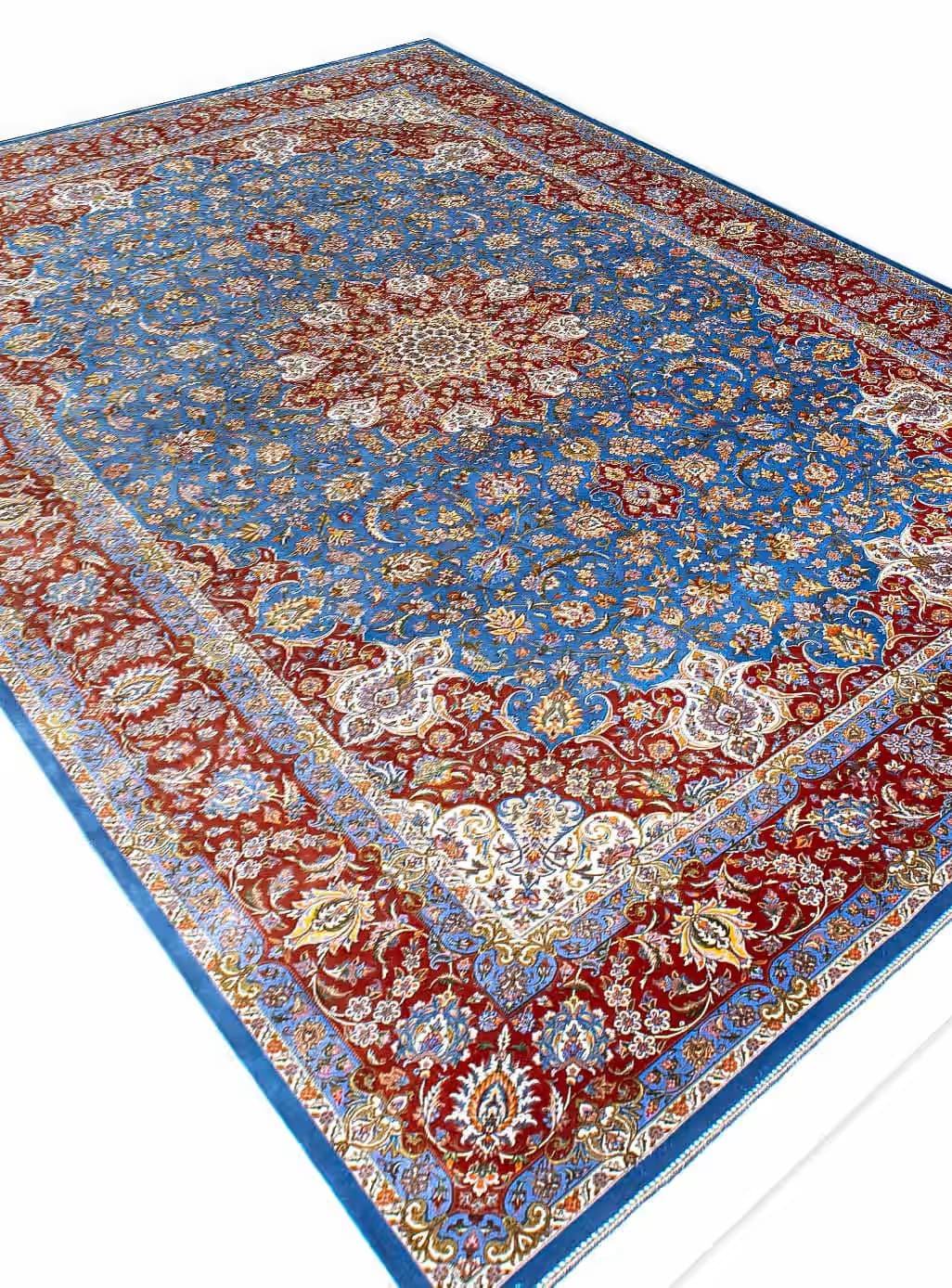 فرش ابریشم طرح نگار 1700 شانه تراکم 5100 کد v528 — تصویر ۲