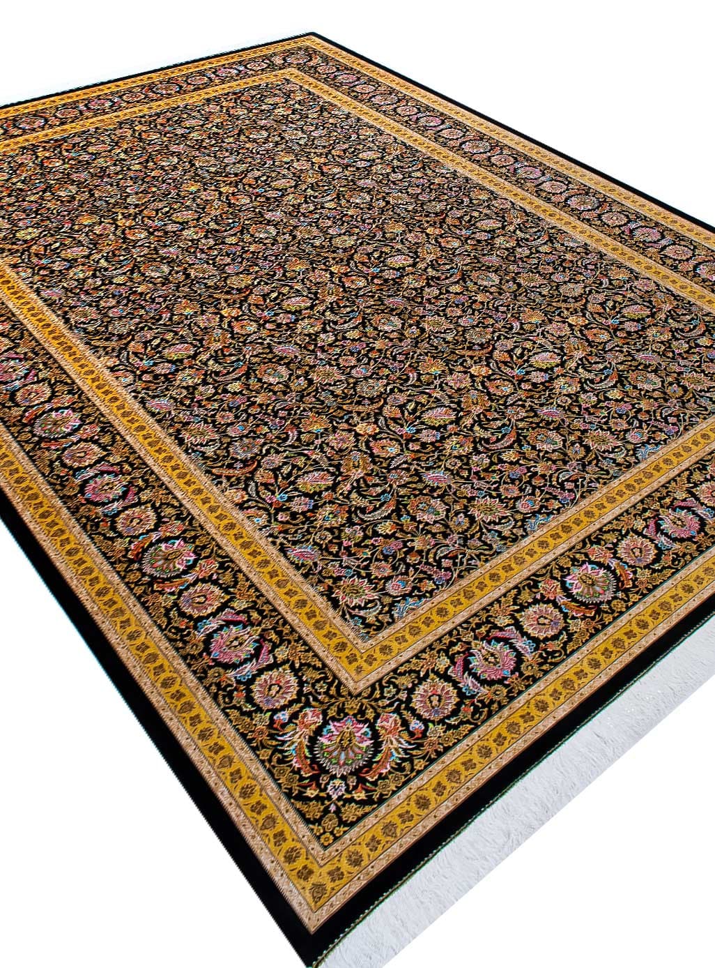 فرش افشان طرح الوان 1700 شانه رنگ سرمه ای تراکم 5100 کد Q202